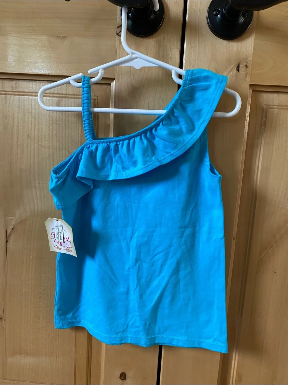Girls Teal One Shoulder Tank and Pull-On Shorts with Original Tags XS (4-5)